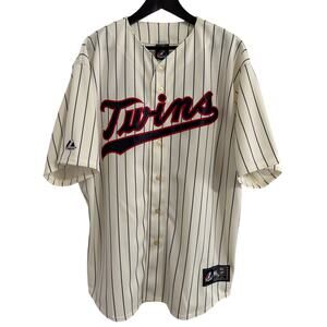 Danny Valencia Minnesota Twins Pinstripe Baseball Jersey Size XL